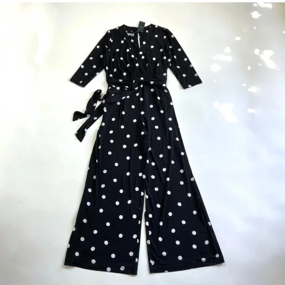 HOBBS of London Jordanna Wide-Leg Polkadot Jumpsuit - Picture 3 of 3